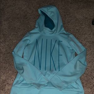blue Nike sweatshirt